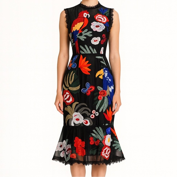 M Signature Label Collection Dresses & Skirts - Colorful Tropical Dress Medium The Dilaka